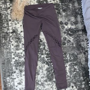 Purple Cut Out Leggings